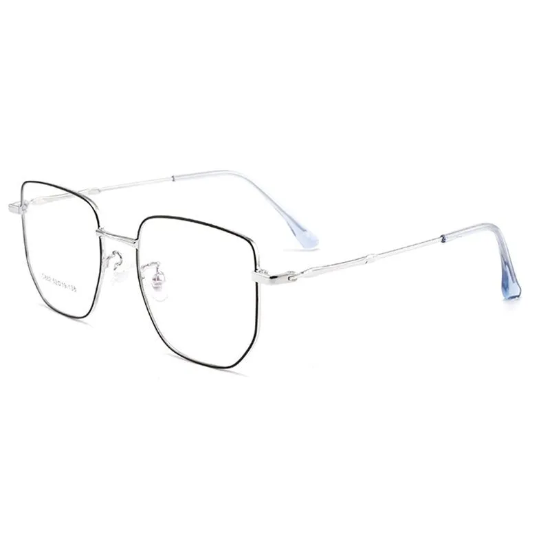 Hotony Unisex Full Rim Square Alloy Frame Spring Hinge Eyeglasses D882