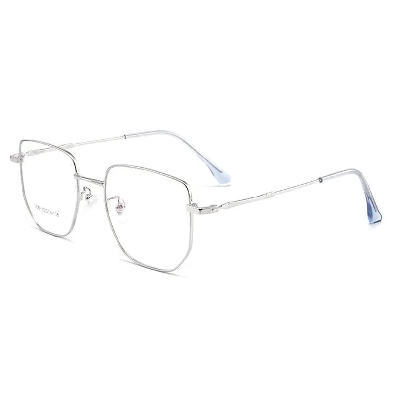 Hotony Unisex Full Rim Square Alloy Frame Spring Hinge Eyeglasses D882