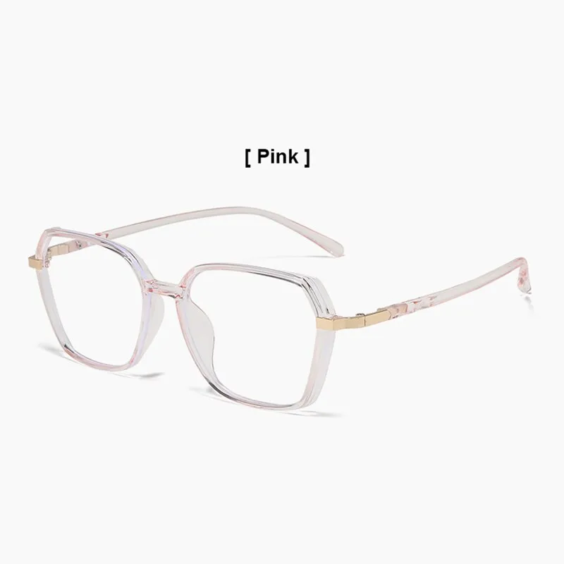 Hotony Women's Full Rim Geometric Acetate Frame Eyeglasses 1530