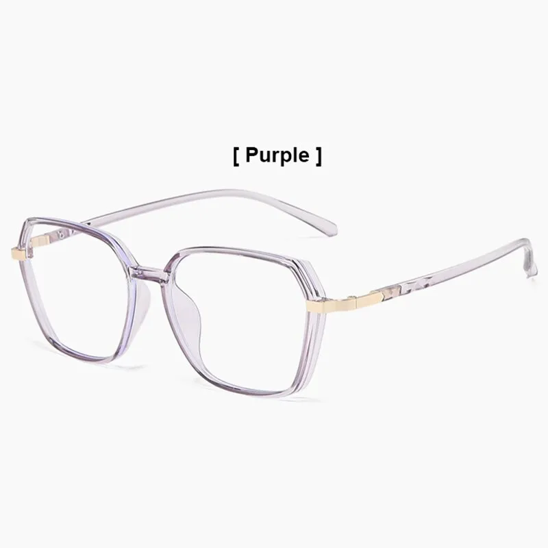 Hotony Women's Full Rim Geometric Acetate Frame Eyeglasses 1530