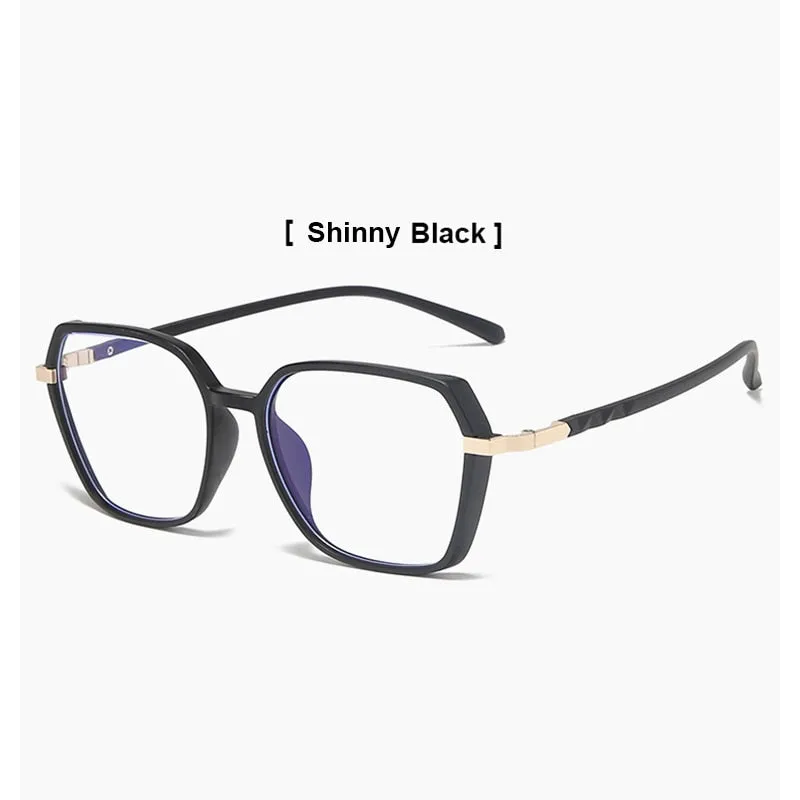 Hotony Women's Full Rim Geometric Acetate Frame Eyeglasses 1530