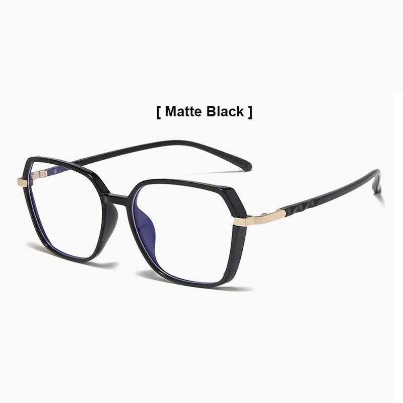 Hotony Women's Full Rim Geometric Acetate Frame Eyeglasses 1530