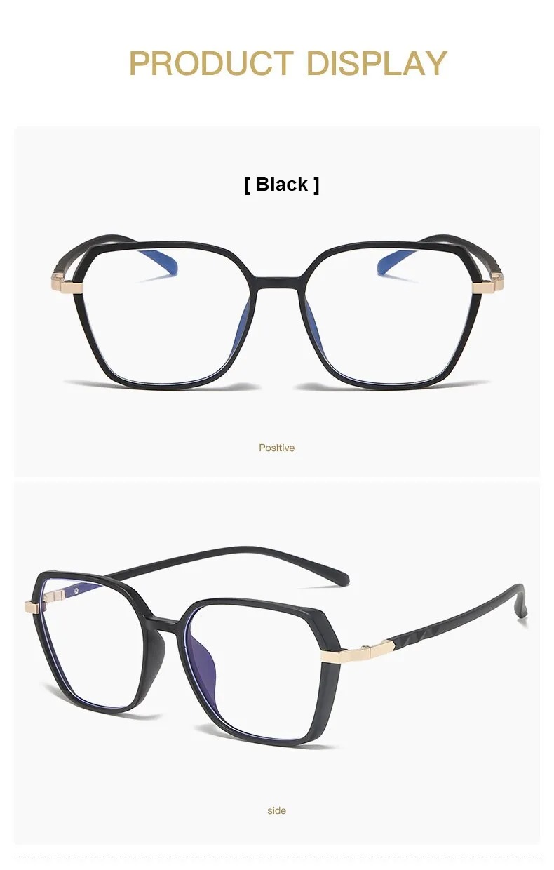 Hotony Women's Full Rim Geometric Acetate Frame Eyeglasses 1530