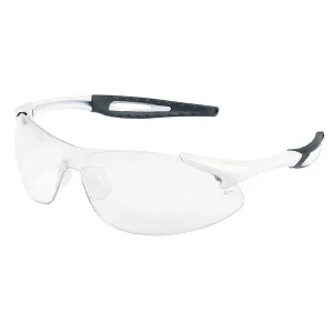 IA130AF MCR Safety IA1 Series Safety Glasses, Clear Lens, Nylon White Temple