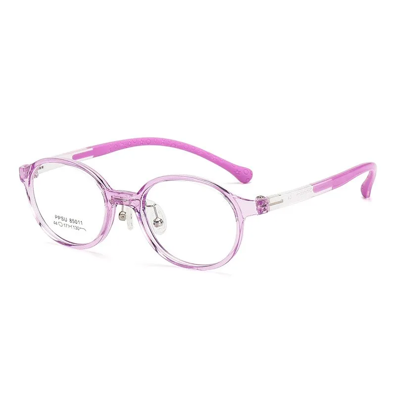 KatKani Unisex Children's Full Rim Round Silicone Eyeglasses 85011