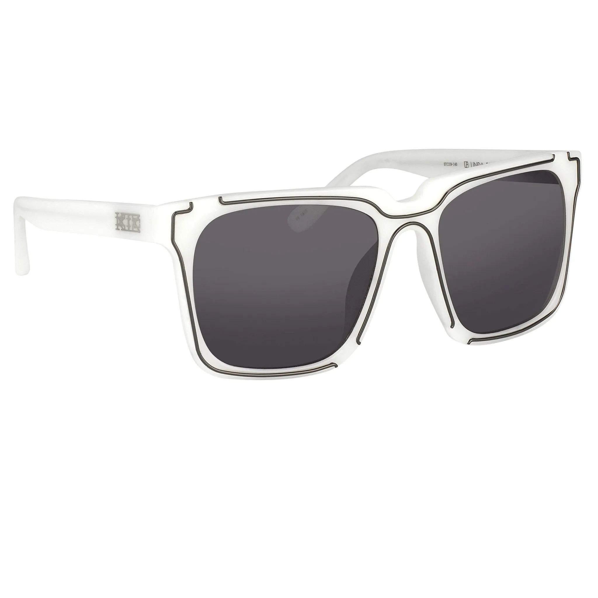 Kokon To Zai D-Frame Sunglasses - White and Silver