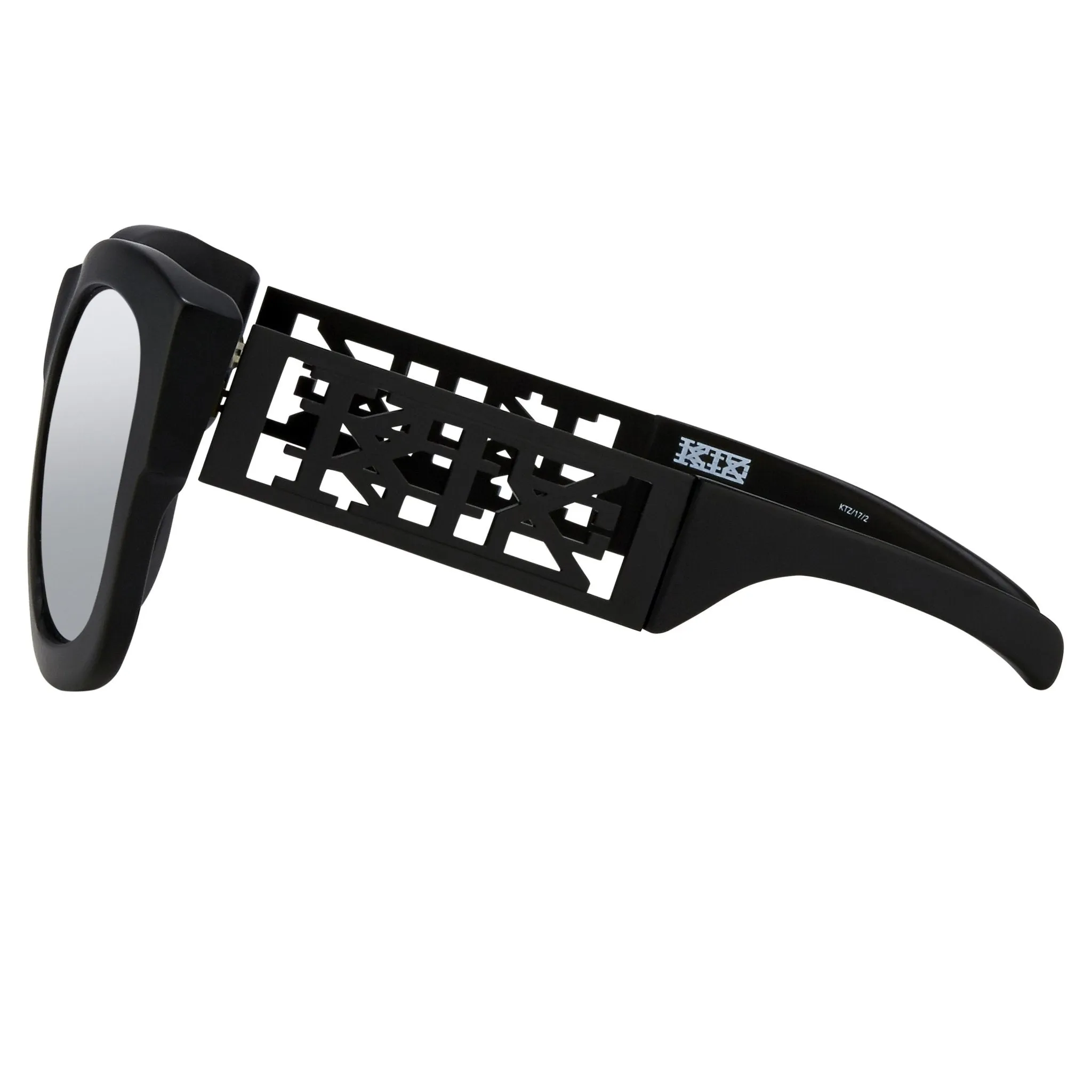 Kokon To Zai Sunglasses Oversized Matte Black and Silver