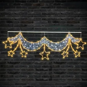 LED Twinkling Star Banner Ropelight