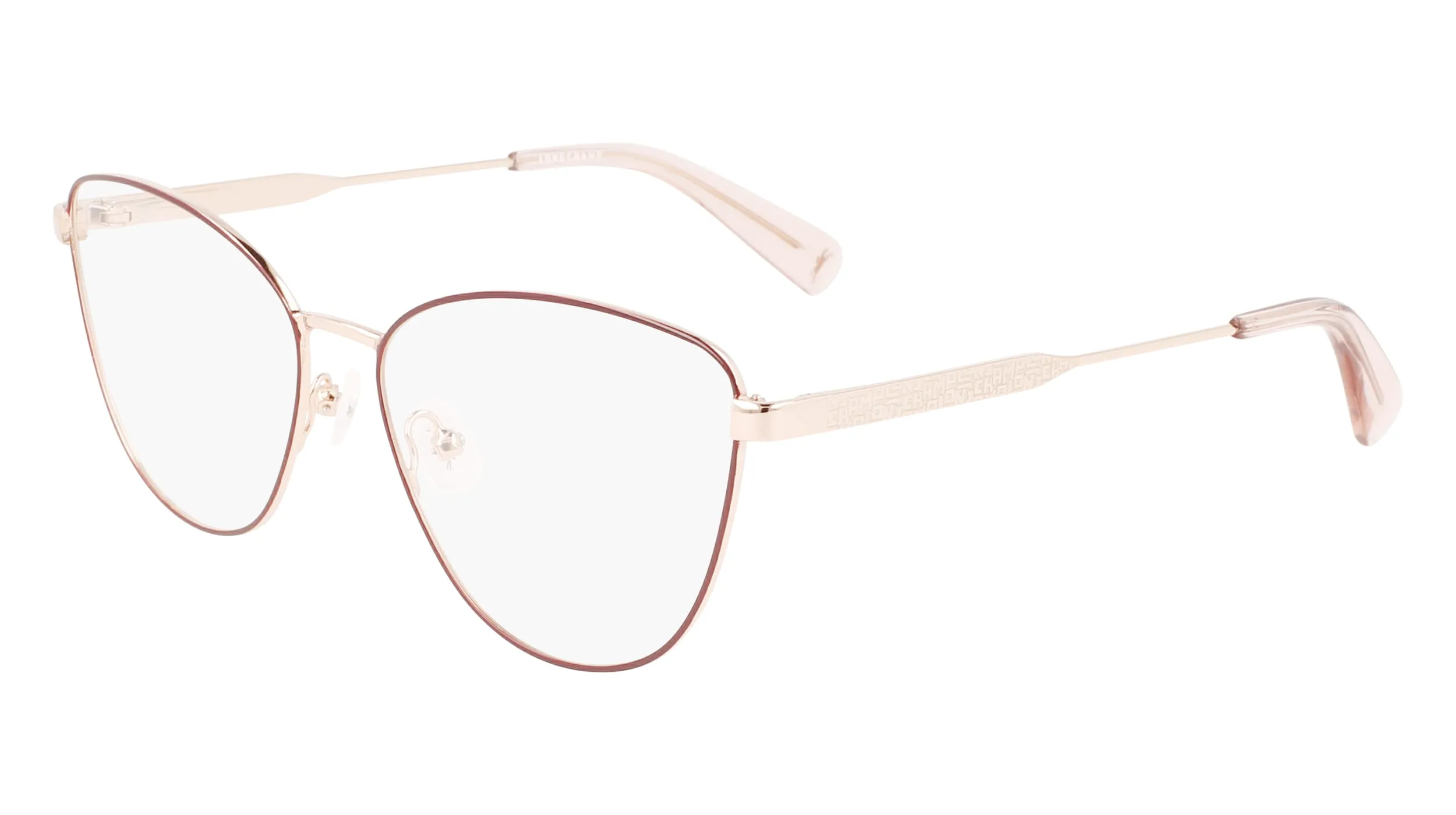 Longchamp Women's 54mm Rose Gold Burgundy Opticals LO2149-772