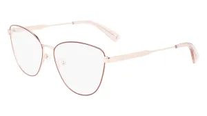 Longchamp Women's 54mm Rose Gold Burgundy Opticals LO2149-772