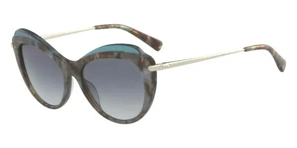 Longchamp Women's 55mm Marble Brown Blue Sunglasses LO617S-251