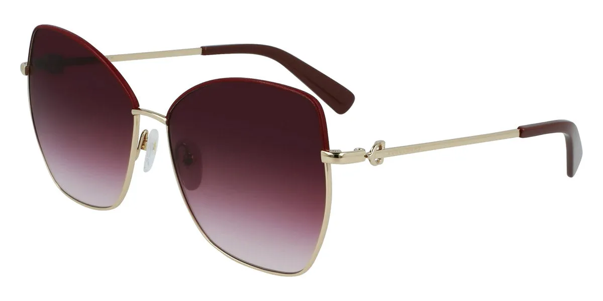 Longchamp Women's 60mm Gold Red Sunglasses LO156SL-722