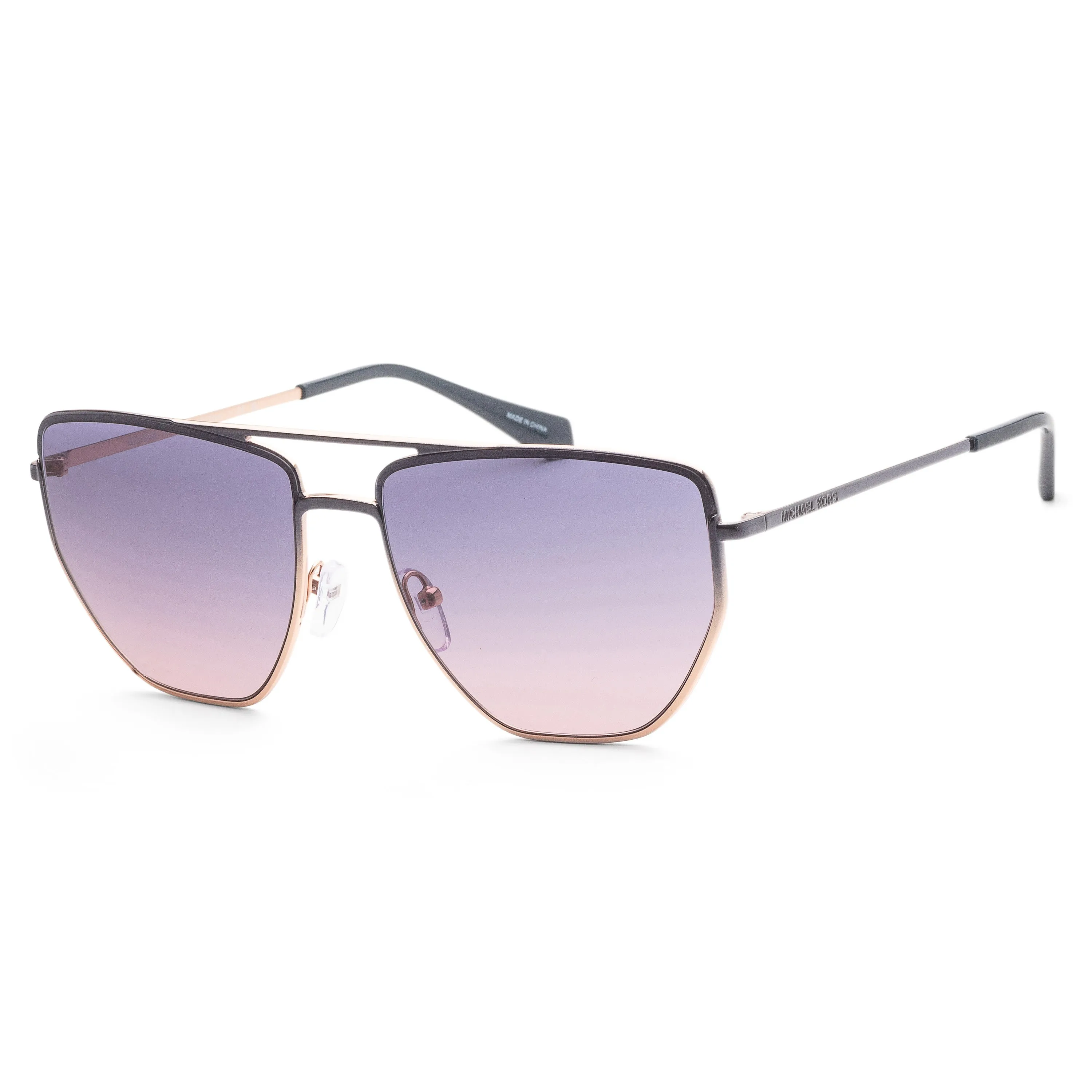 Michael Kors Women's Paros MK1126-1334I6 60mm Navy Rose Gold Gradient Sunglasses