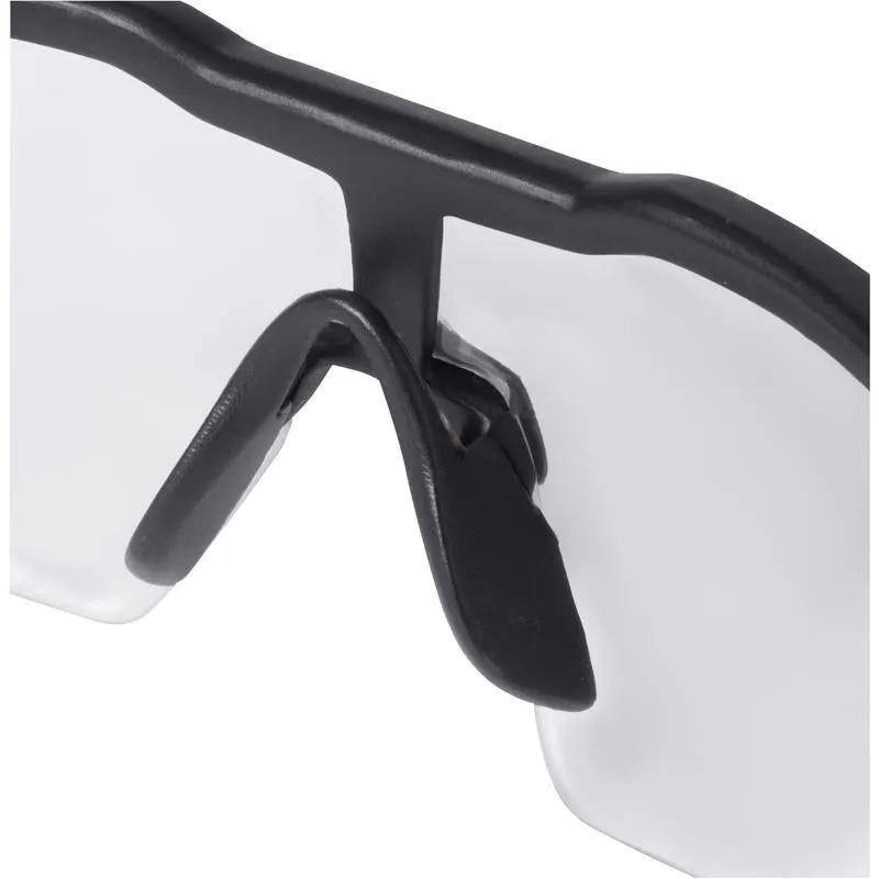 Milwaukee Anti-Fog Safety Glasses Clear Lens Black/Red Frame 1 pk