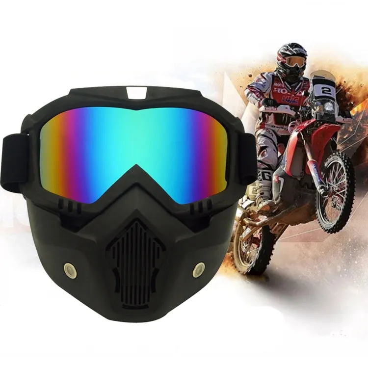 Motorcycle Off-road Helmet Mask Detachable Windproof Goggles Glasses(Colour)