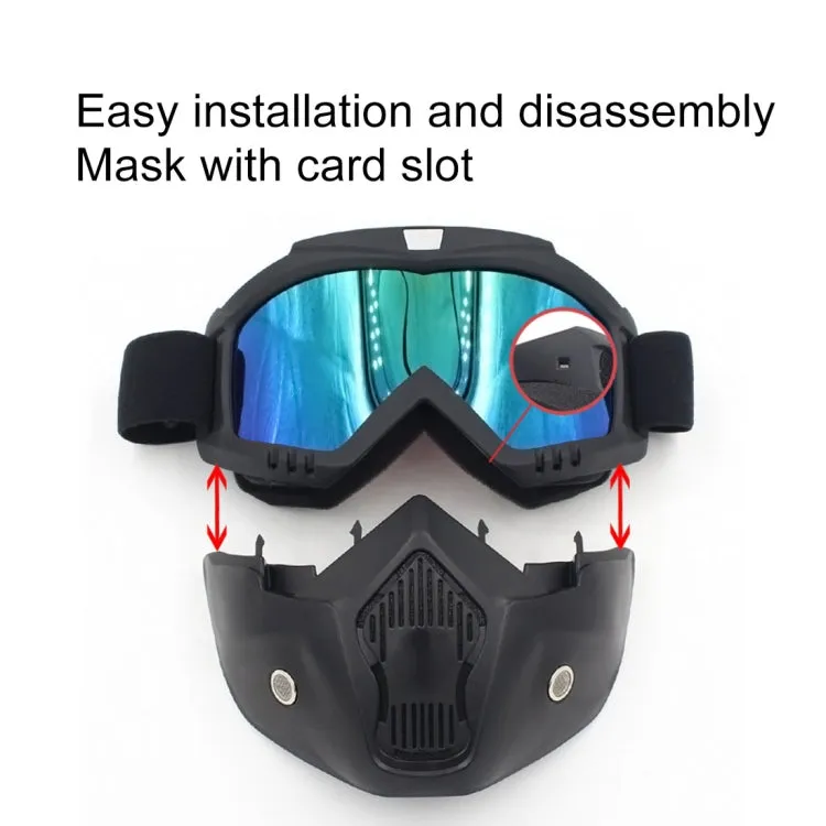 Motorcycle Off-road Helmet Mask Detachable Windproof Goggles Glasses(Transparent)