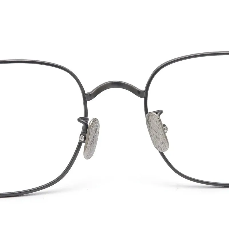 Mens Lightweight Titanium Square Eyeglasses - Modern Design