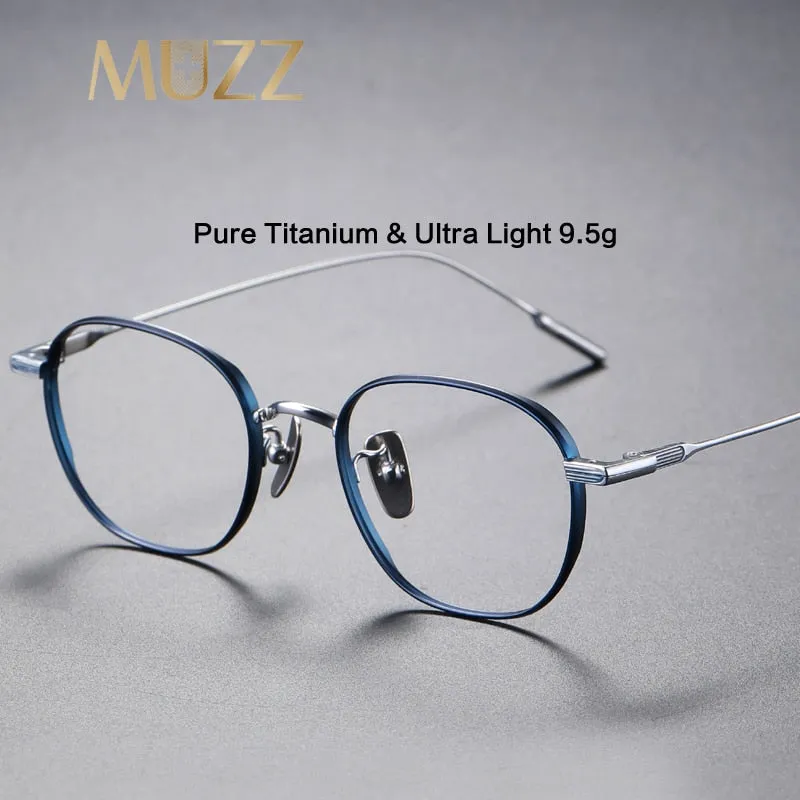 Muzz Unisex Full Rim Square Titanium Frame EyeglassesM80801