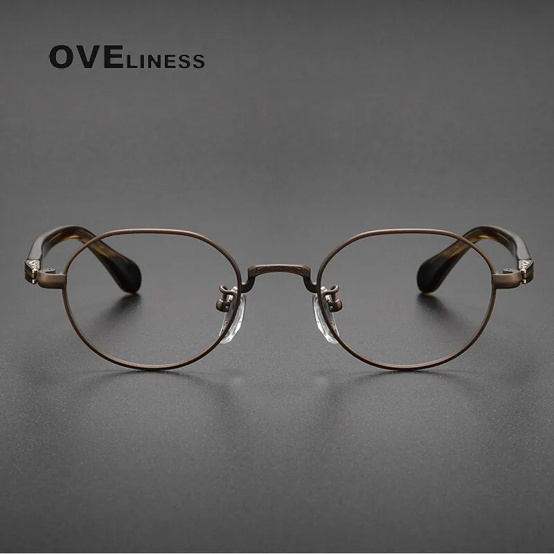 Oveliness Unisex Full Rim Square Acetate Titanium Eyeglasses Ks140