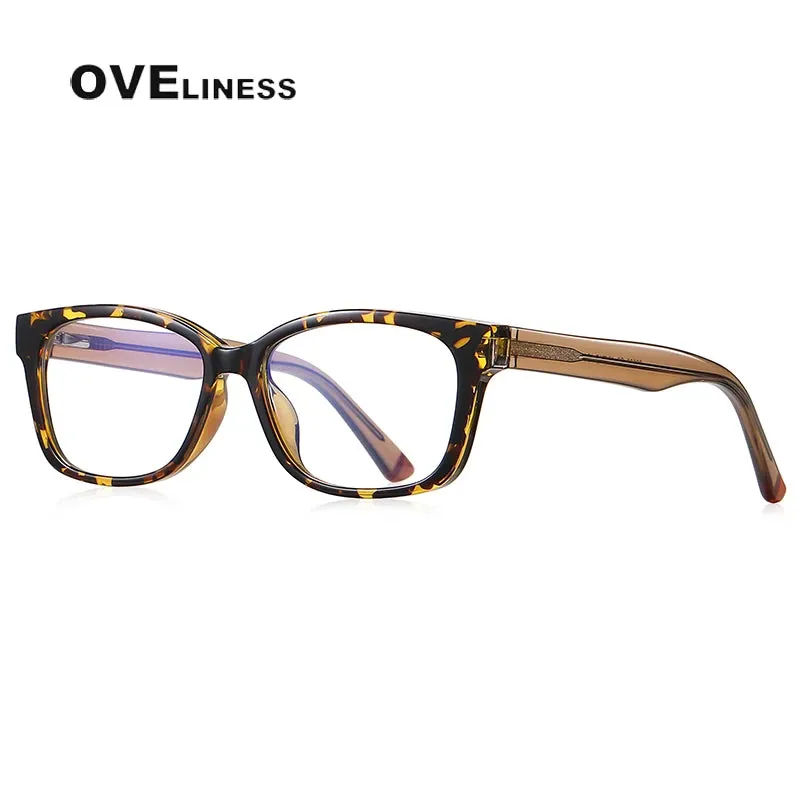 Oveliness Youth Unisex Full Rim Square Tr 90 Titanium Eyeglasses 20208