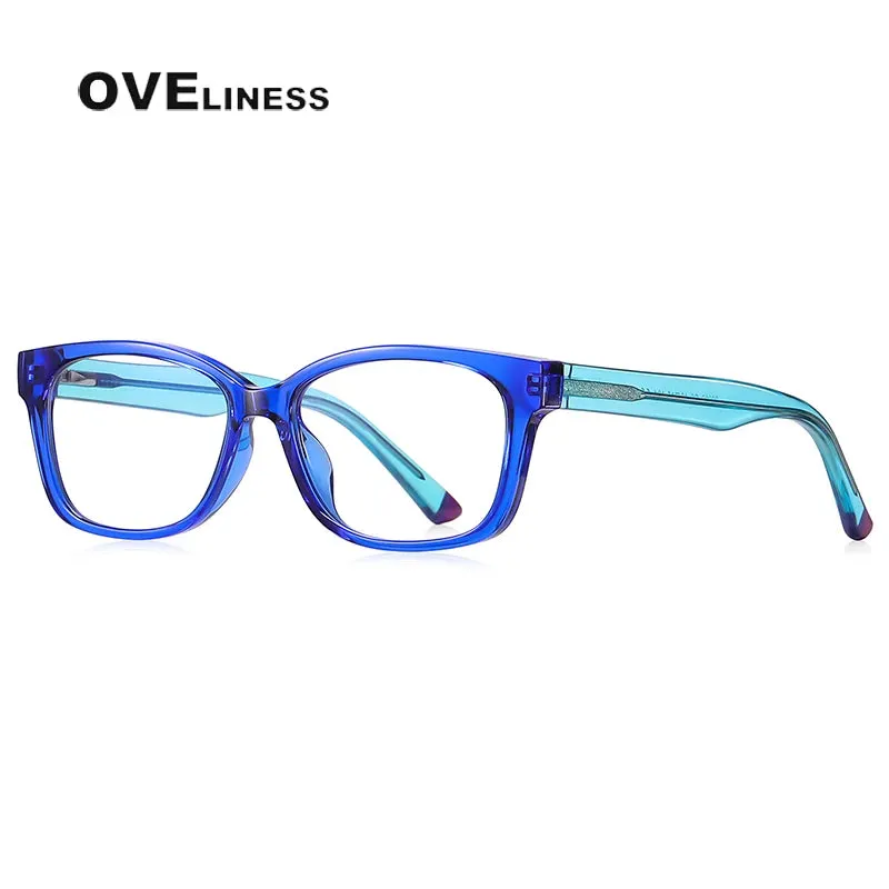 Oveliness Youth Unisex Full Rim Square Tr 90 Titanium Eyeglasses 20208