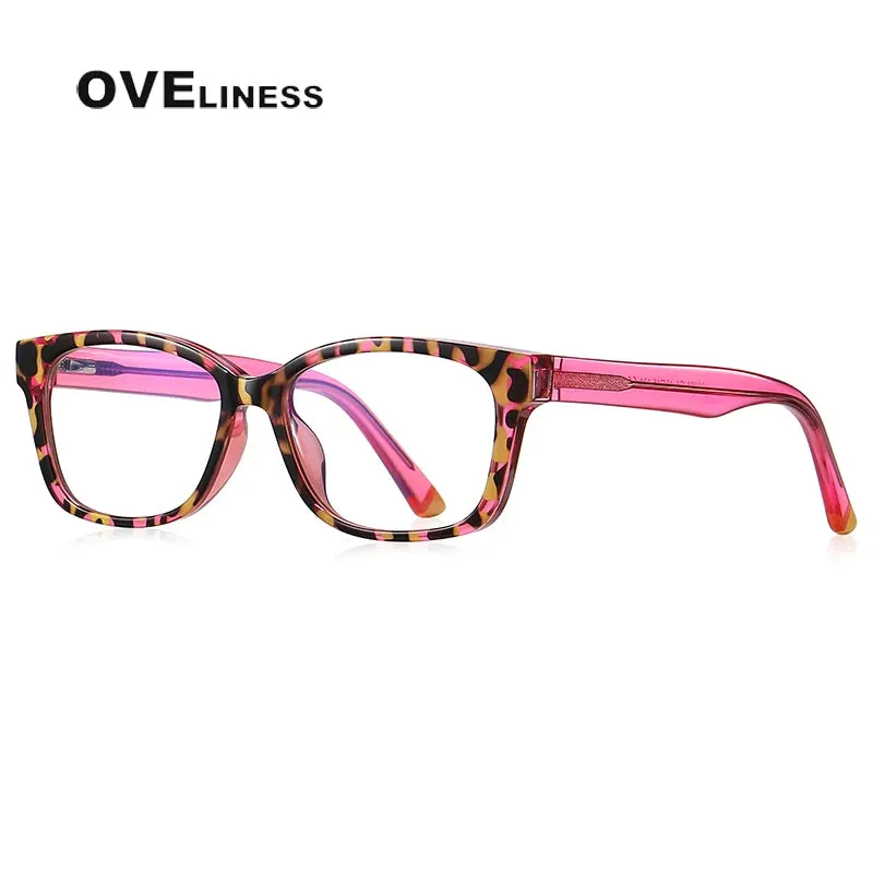 Oveliness Youth Unisex Full Rim Square Tr 90 Titanium Eyeglasses 20208