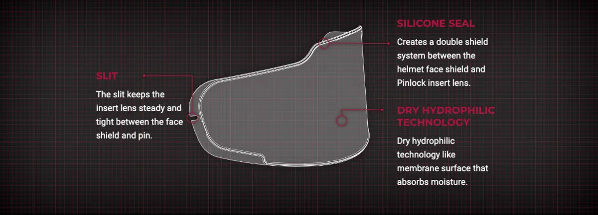 Pinlock PT insert for Arai VAS-V - ProtecTINT Clear to Light Smoke