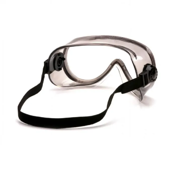 Pyramex G304T Chem Splash Goggles, Gray Body, Clear H2X Anti-Fog Lens, 1 Each