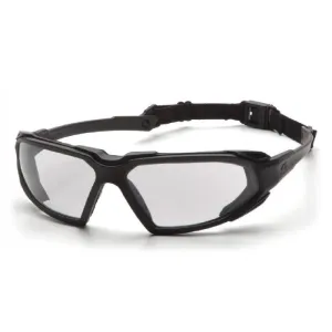 Pyramex Highlander SBB5010DT Safety Glasses Clear H2X Anti Fog Lens Black Frame, One Size, 1 Each