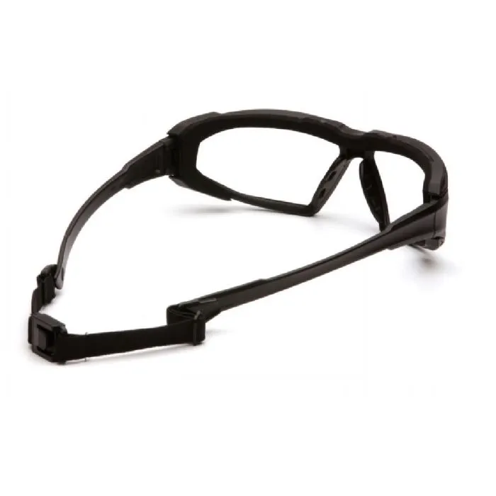 Pyramex Highlander SBB5010DT Safety Glasses Clear H2X Anti Fog Lens Black Frame, One Size, 1 Each