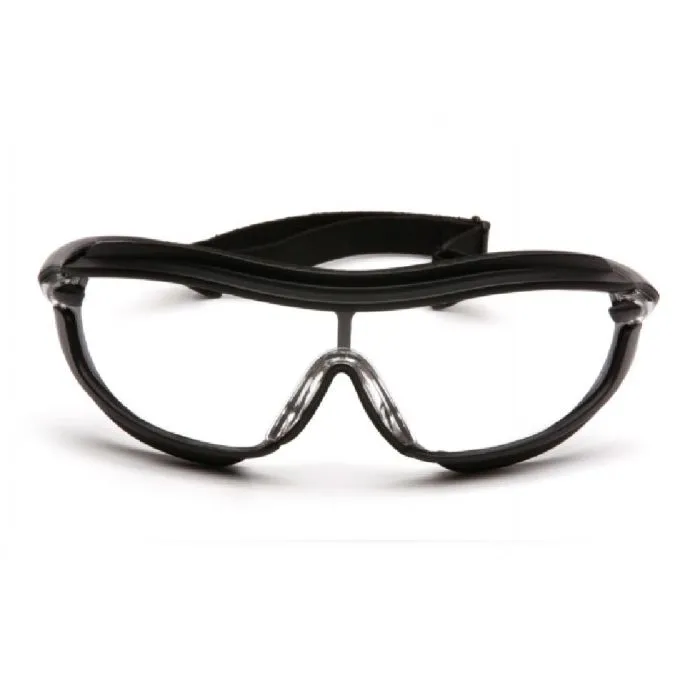 Pyramex XS3 Plus SB4610STP Safety Glasses Clear H2X Anti Fog Lens Black Frame, One Size, 1 Each