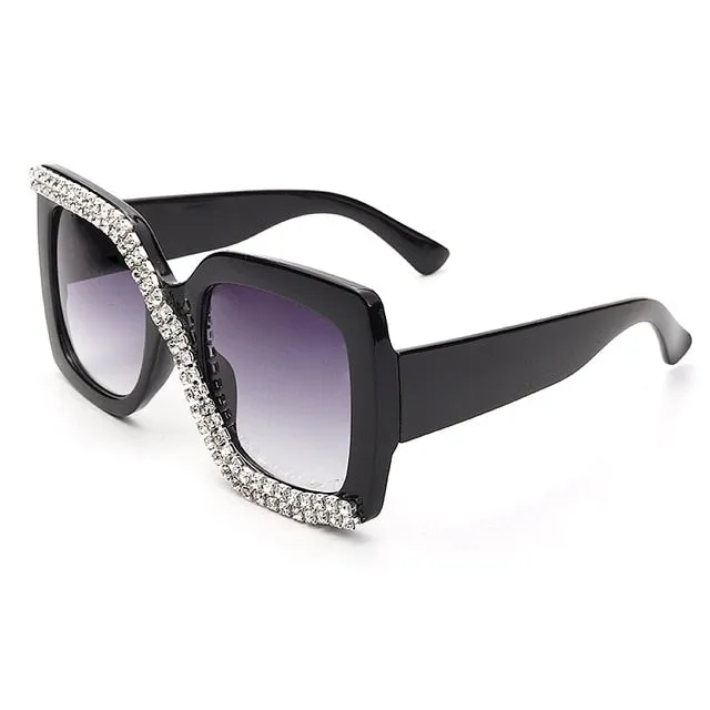 "Kris" Square Bling Sunglasses