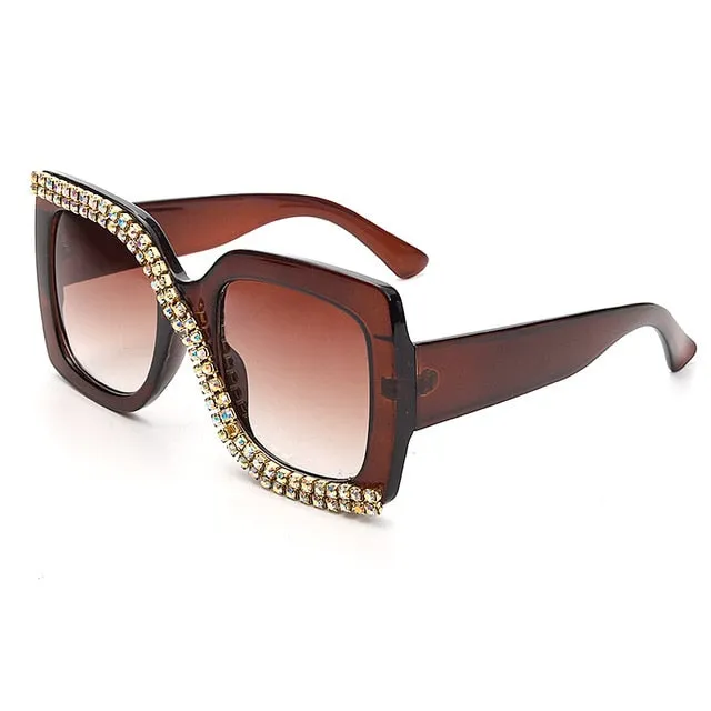 "Kris" Square Bling Sunglasses