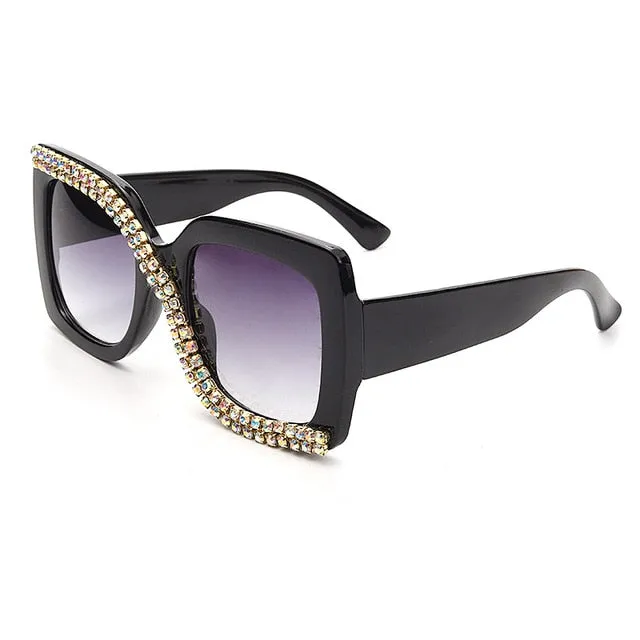 "Kris" Square Bling Sunglasses