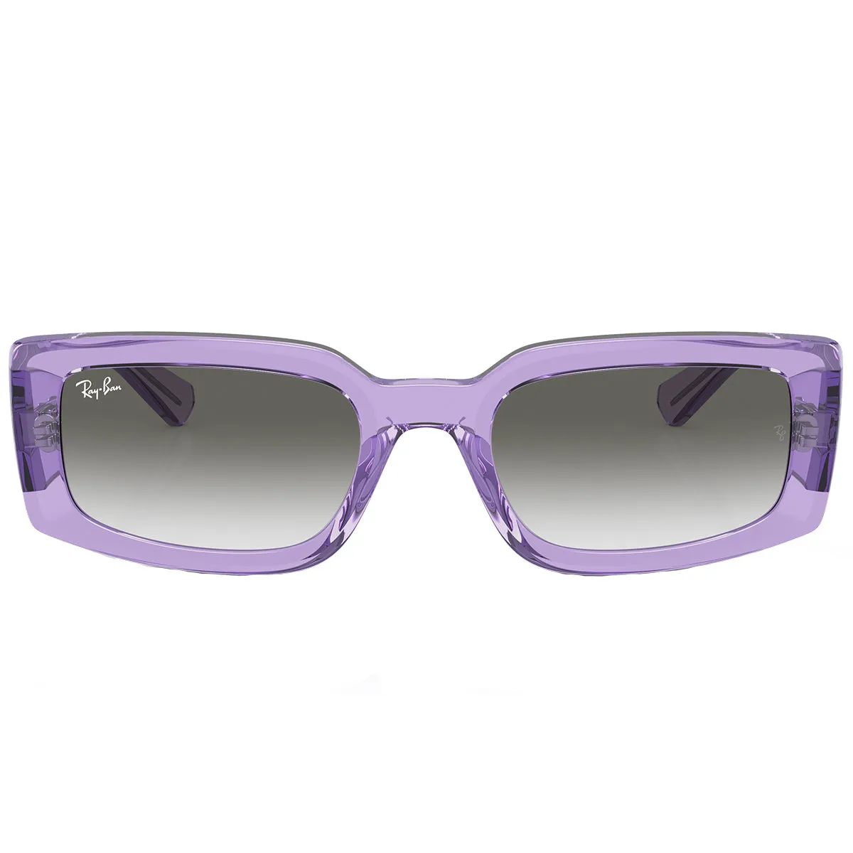 Ray-Ban Kiliane Sunglasses - Polished Bio-Based Frame, Transparent Violet with Green Lenses