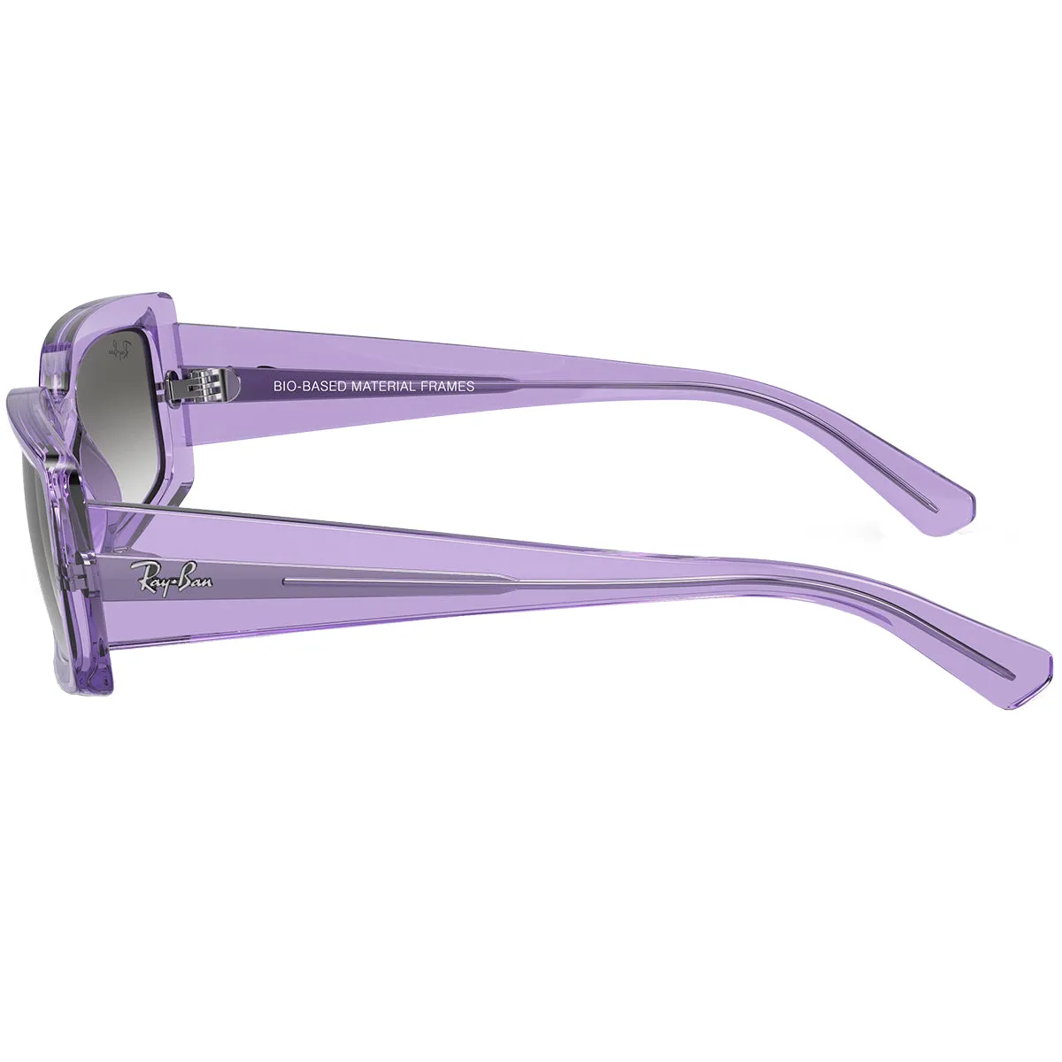 Ray-Ban Kiliane Sunglasses - Polished Bio-Based Frame, Transparent Violet with Green Lenses