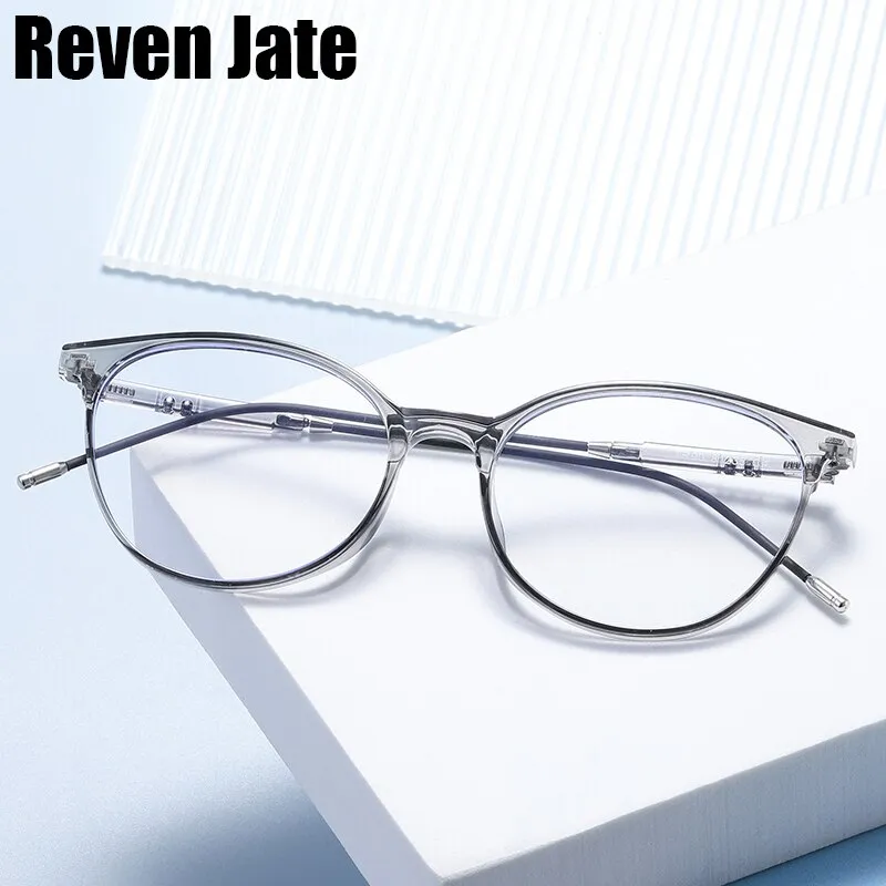 Reven Jate Unisex Full Rim Round Square Tr 90 Eyeglasses 81235