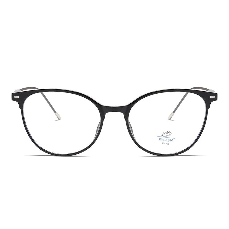 Reven Jate Unisex Full Rim Round Square Tr 90 Eyeglasses 81235