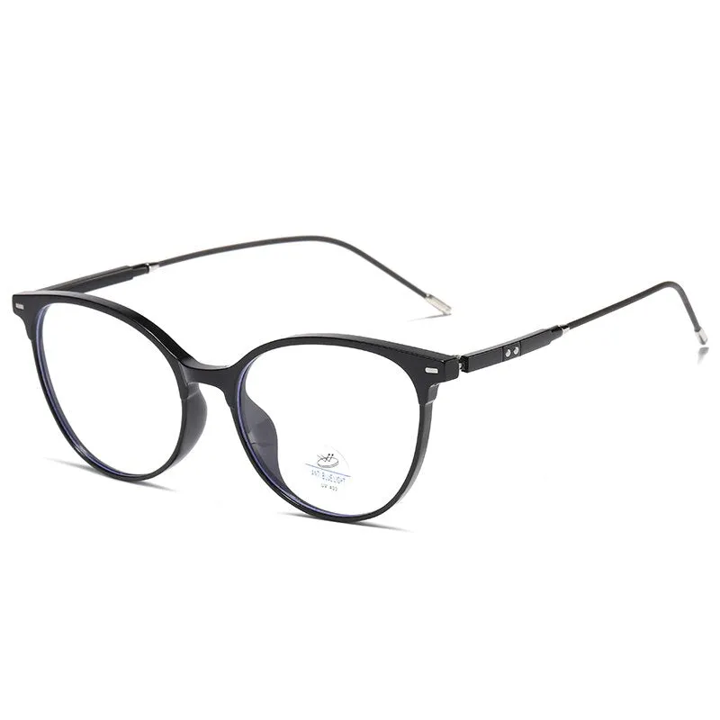 Reven Jate Unisex Full Rim Round Square Tr 90 Eyeglasses 81235