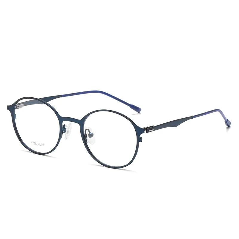 Reven Jate Unisex Full Rim Round Titanium Eyeglasses P8821