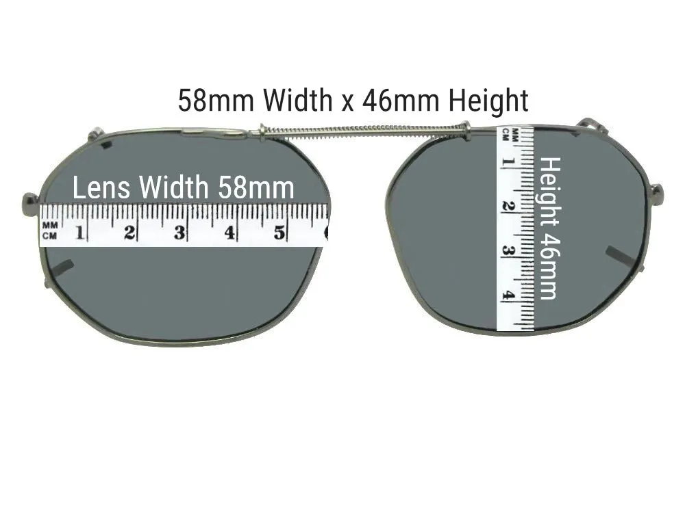 Round Square Shape Yellow Lens Clip-on Sunglasses