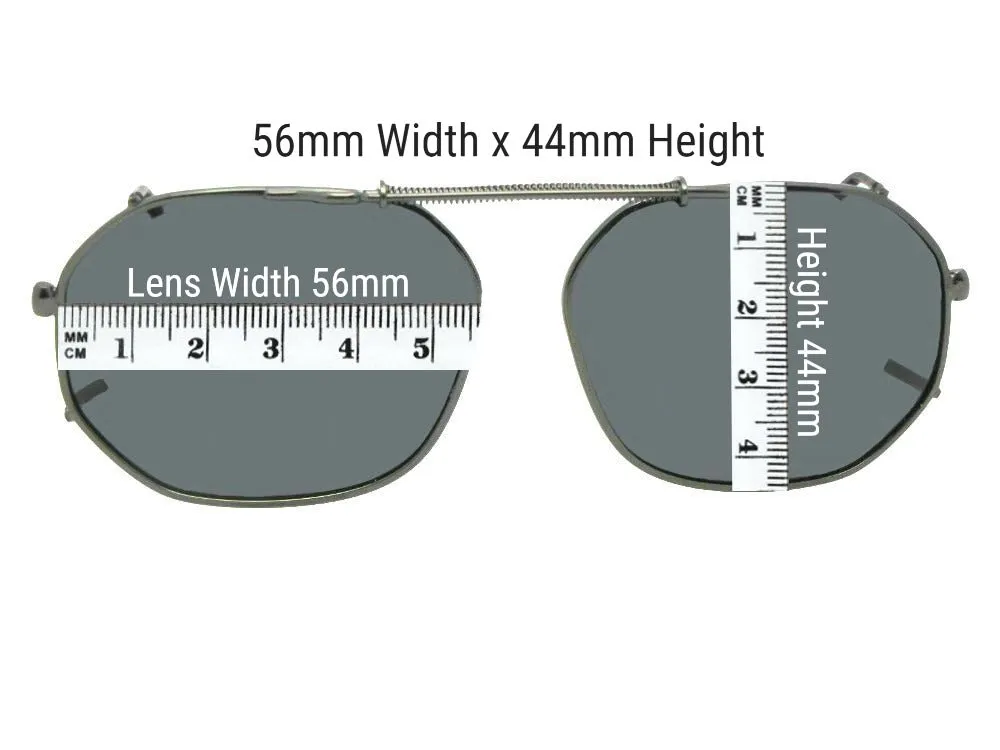 Round Square Shape Yellow Lens Clip-on Sunglasses