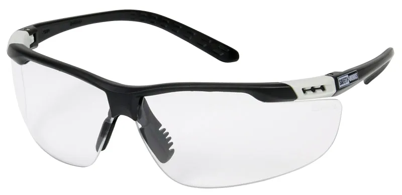 Safety Works SWX00255 Safety Glasses, Anti-Fog Lens, Width Adjustable, Semi-Rimless Frame, Black Frame :CD 1: QUANTITY: 1