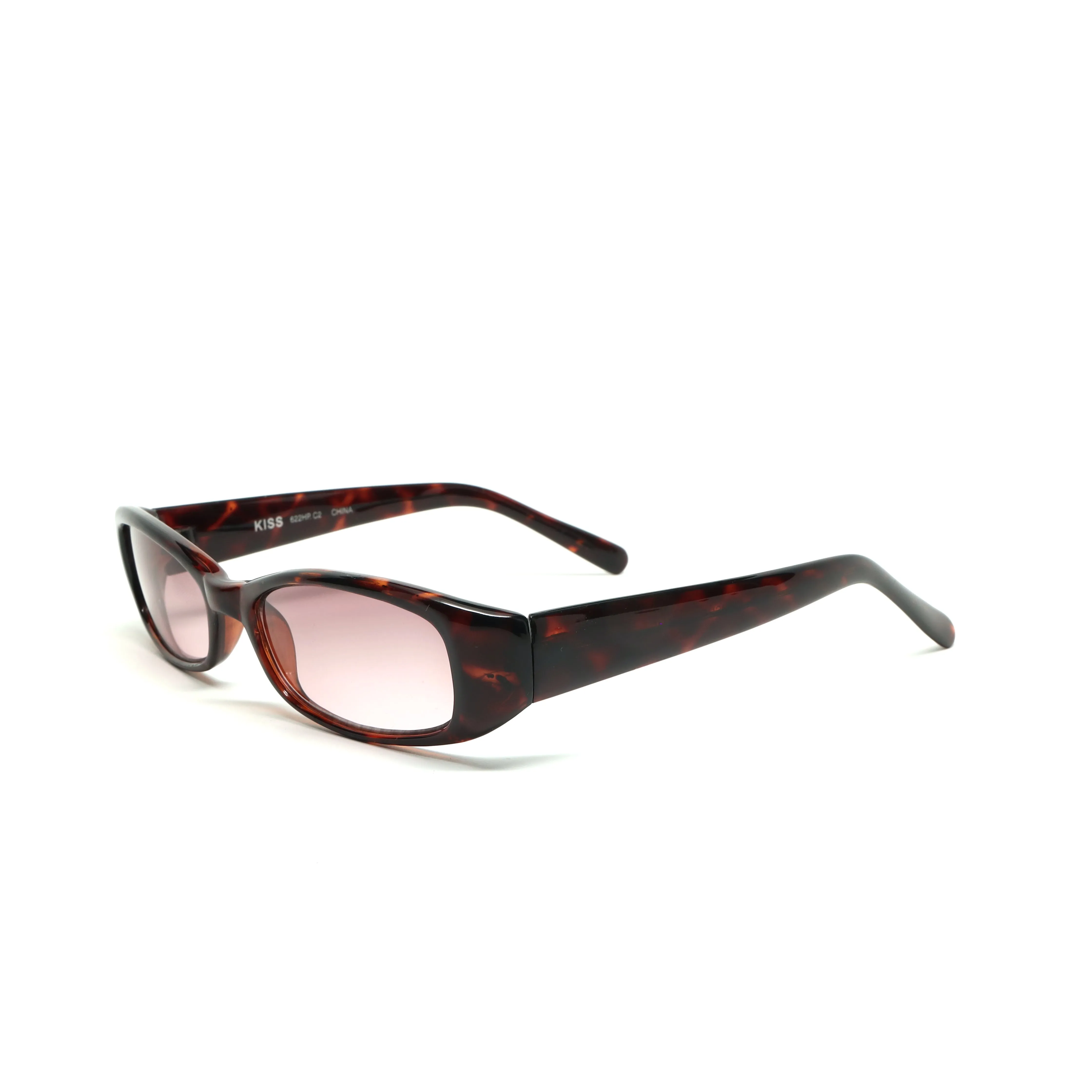 //Style 62// Vintage 90s Rectangle Frame Sunglasses - Tortoise/Pink