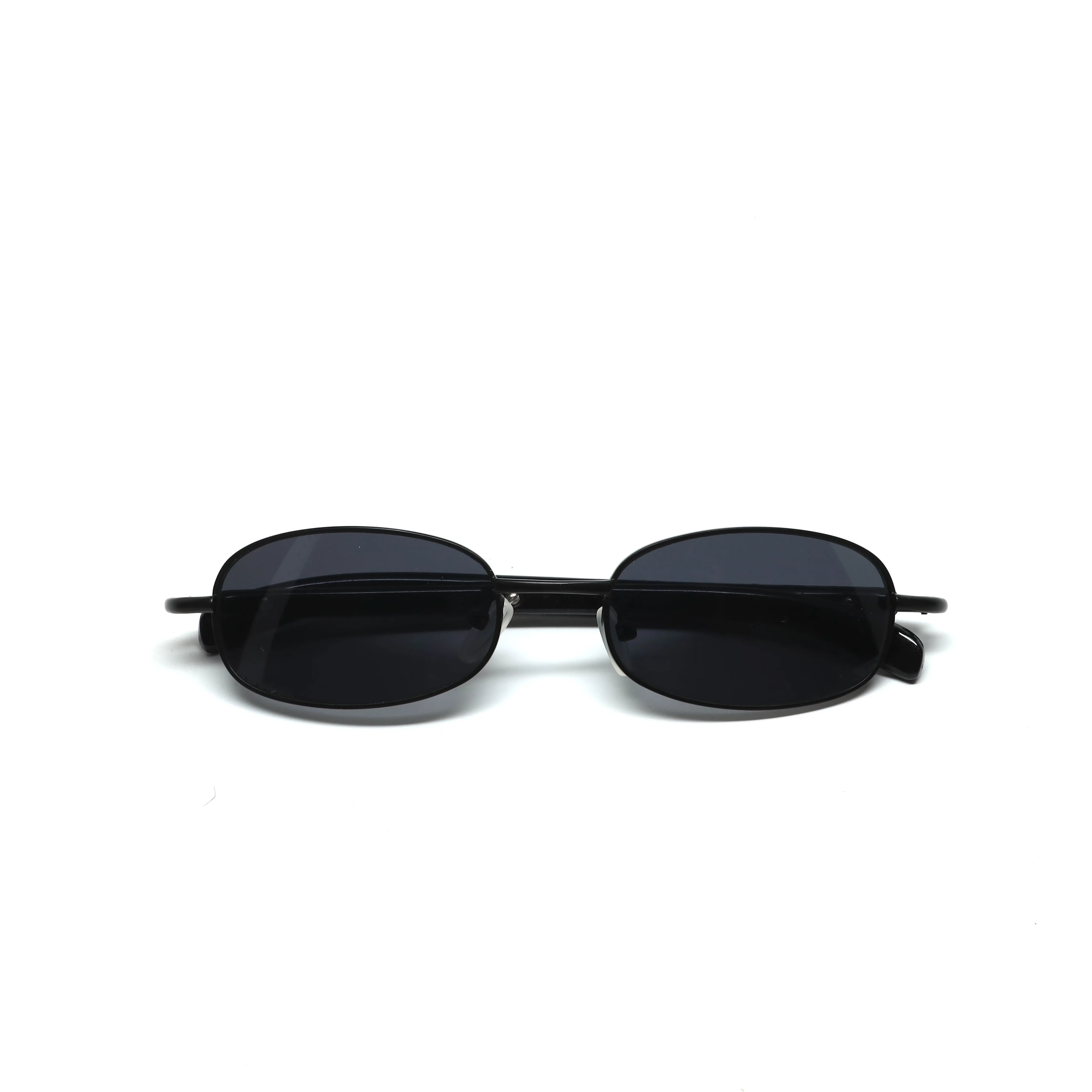 //Style T24// Vintage 90s Small Size Narrow Wraparound Sunglasses - Black