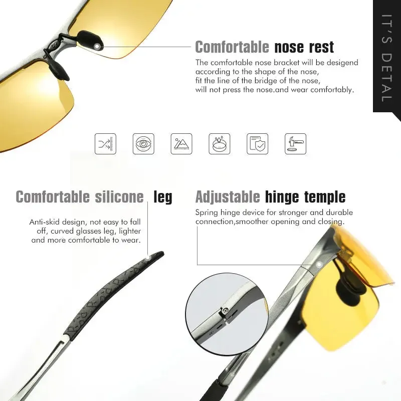 SunRay™ Day-Night Photochromic Polarized Driving Sunglasses - NH1