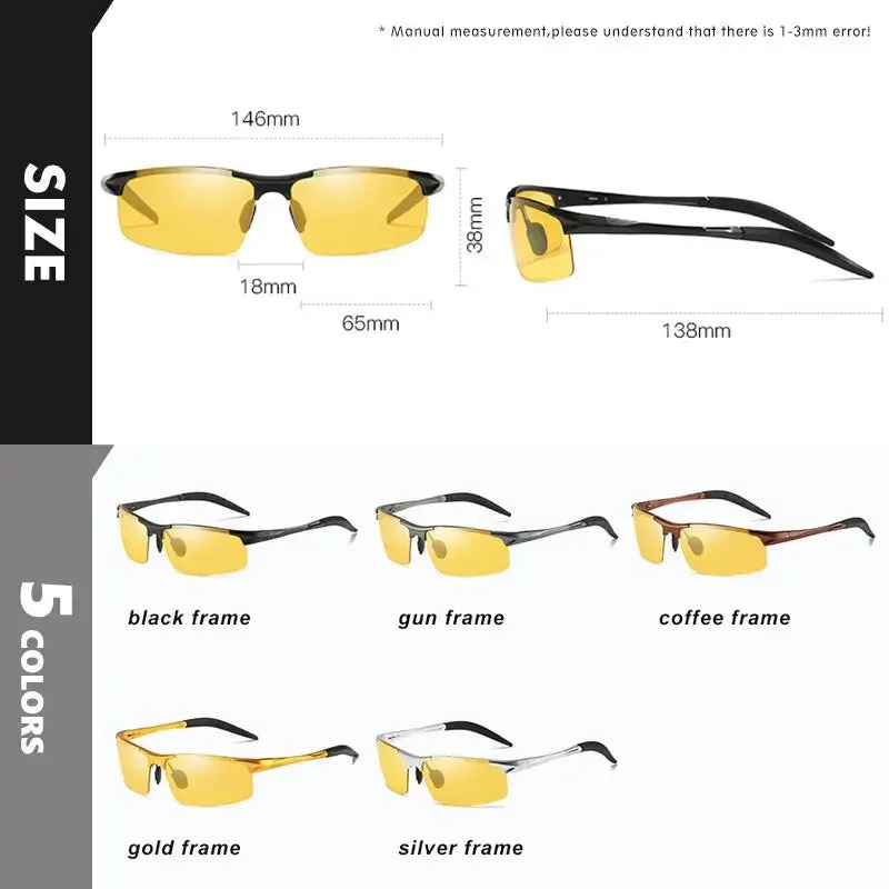 SunRay™ Day-Night Photochromic Polarized Driving Sunglasses - NH1