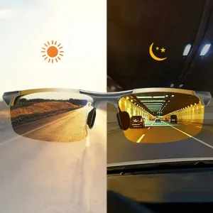 SunRay™ Day-Night Photochromic Polarized Driving Sunglasses - NH1