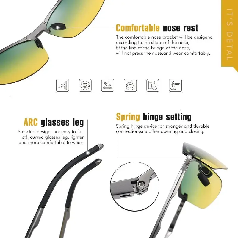 SunRay™ Day-Night Photochromic Polarized Driving Sunglasses - NH2