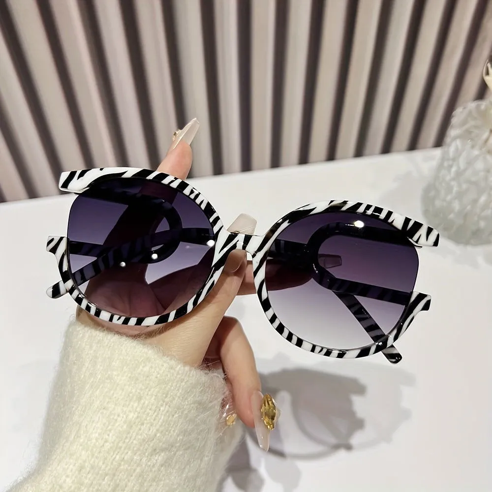 Touch of Edginess Semi Rimless Oversize Cat Eye Sunglasses